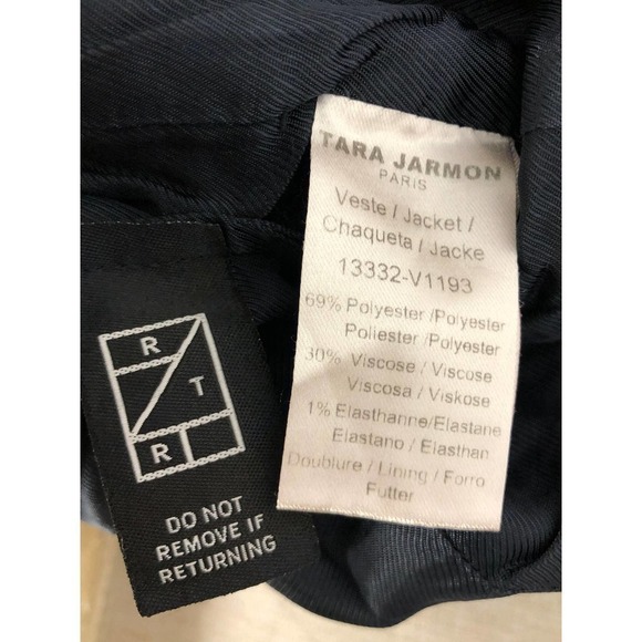 Tara Jarmon Virginie Blazer Plaid Red 38 - Picture 9 of 11